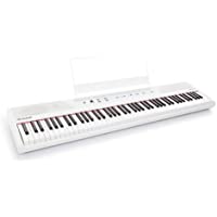 Los mejores  - Alesis Recital White - Teclado de piano digital de color blanco con 88 teclas semi-contrapesadas de tamaño completo…